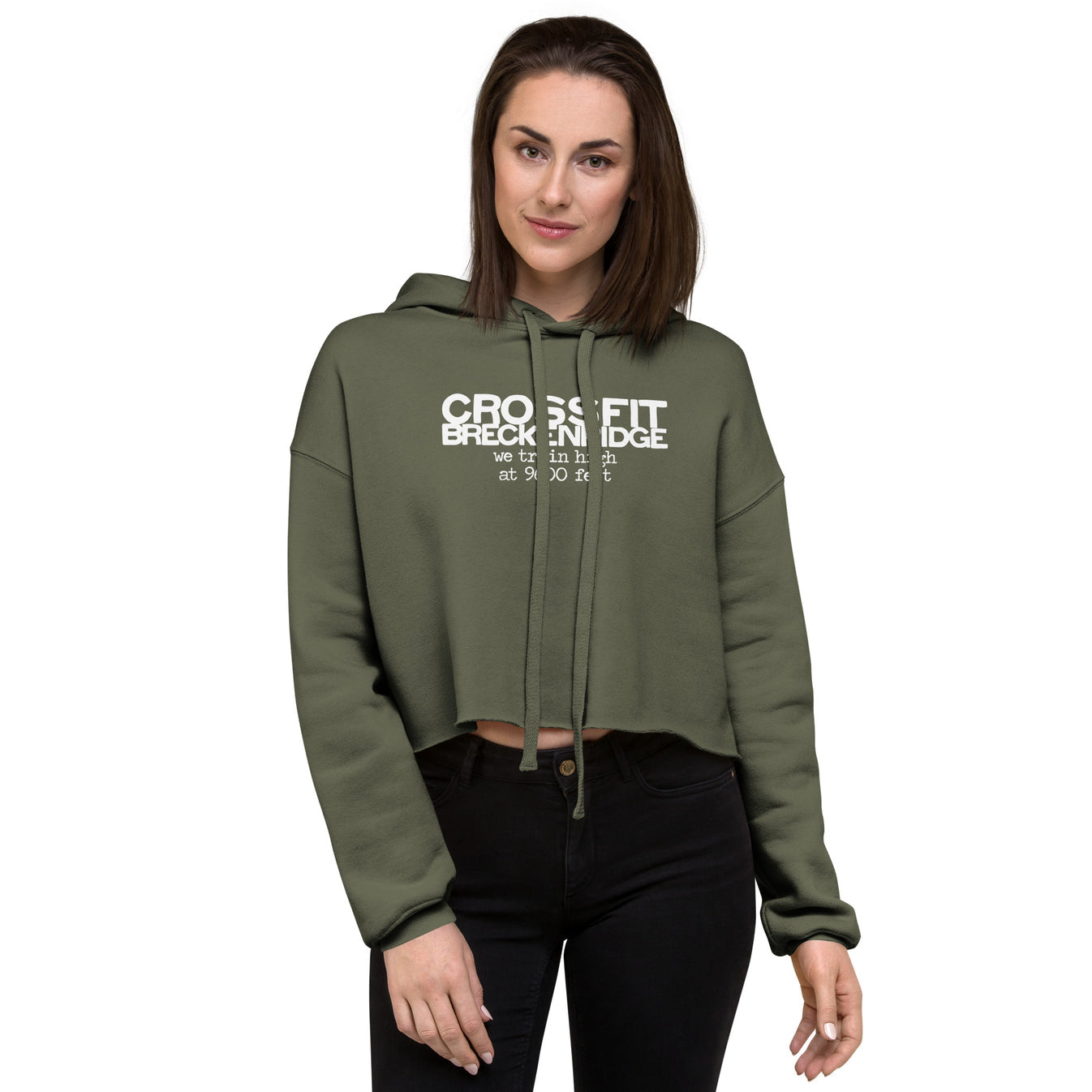 We Train High Crop Hoodie