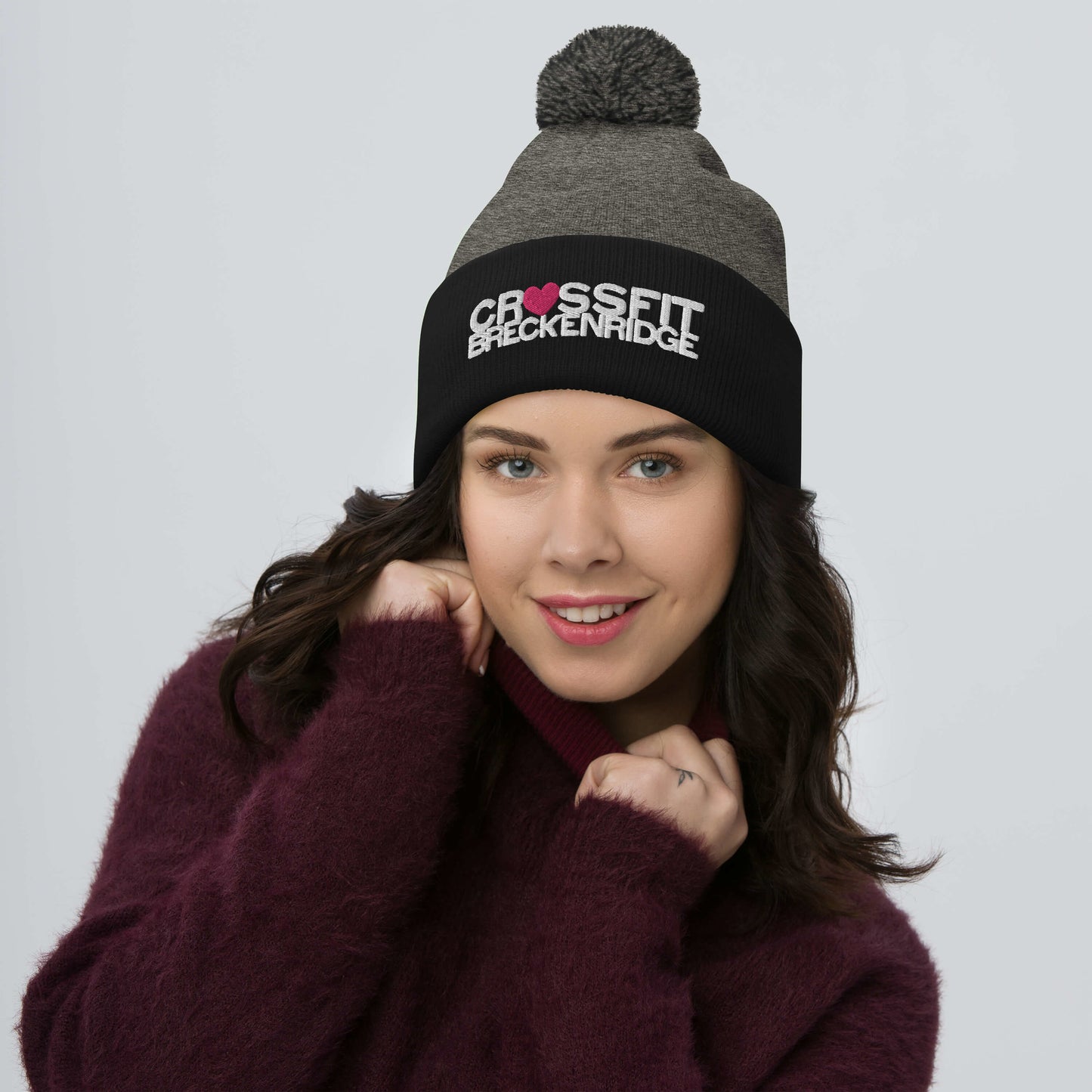 Heart CFB Pom-Pom Beanie